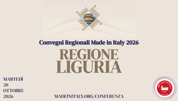 Convegno Regionale Made in Italy 2026 – Regione LIGURIA