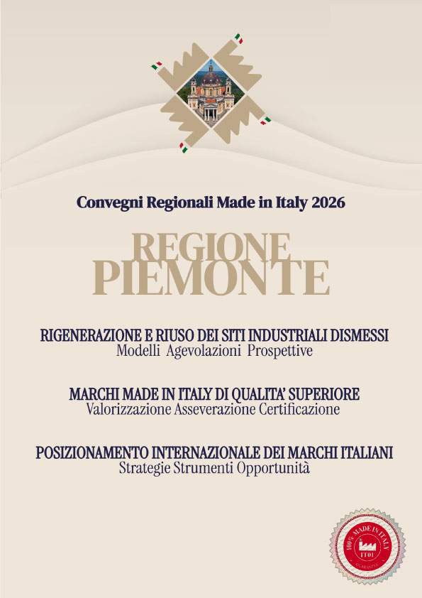 Locandina Convegno Regionale Piemonte Made in Italy 2026